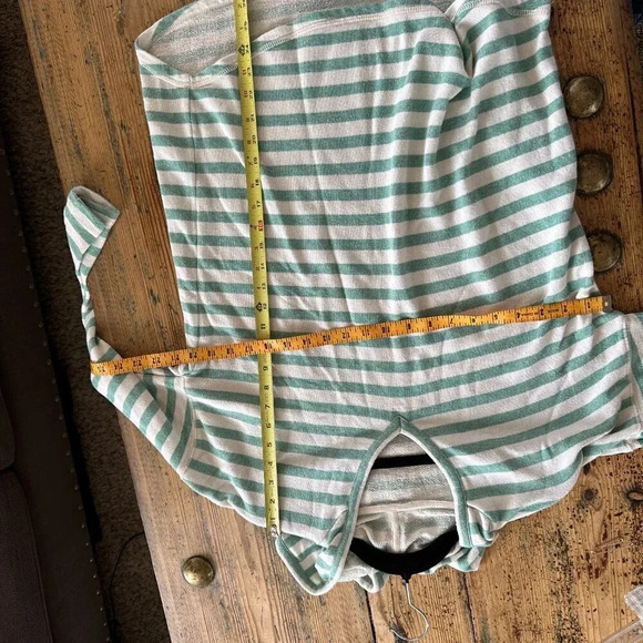 Green Striped Hoodie Sweater - Picture 6 of 6
